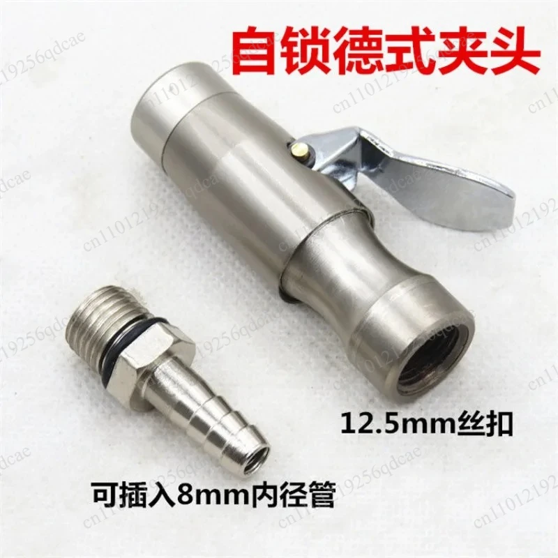 Auto self-locking tire inflation chuck, tire pressure gauge inflation nozzle
