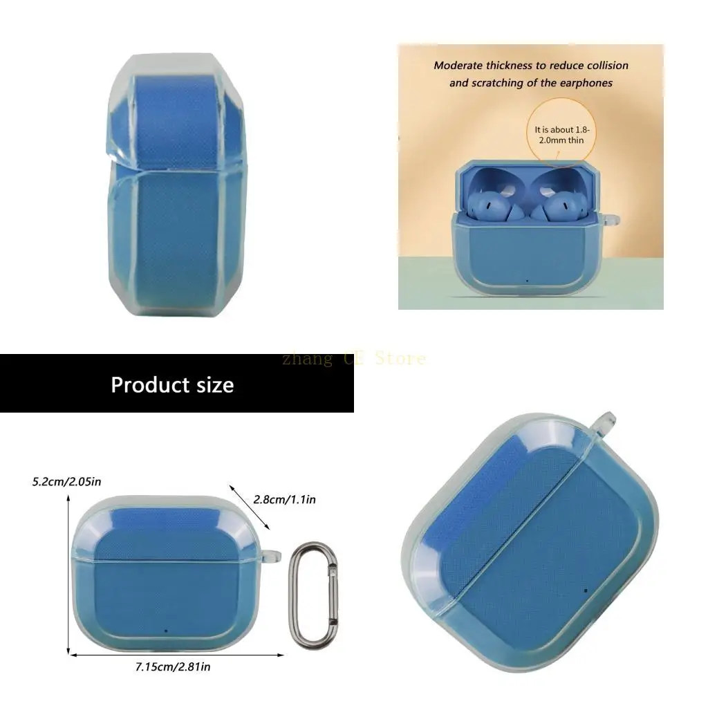 

M5TD Headphone Scratchproof Case Shockproof Skin Wrap for Buds 3V Dustproof Enclosure Housing Washable Sleeve Enhances Grip