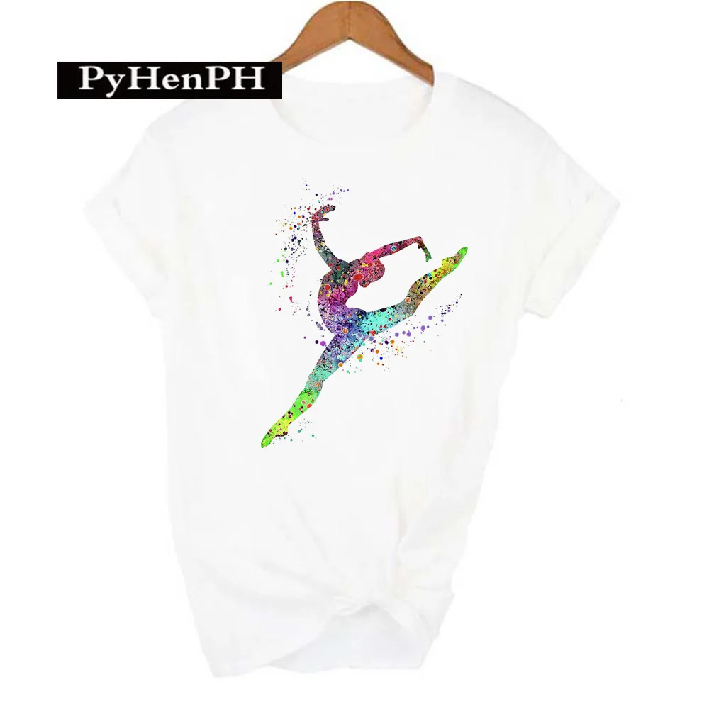 Gymnast Dancer T Shirt Fashion Gymnast Artistic Gymnastics Printed T-shirt for Women Parent-child Clothing Oversized T Shirt