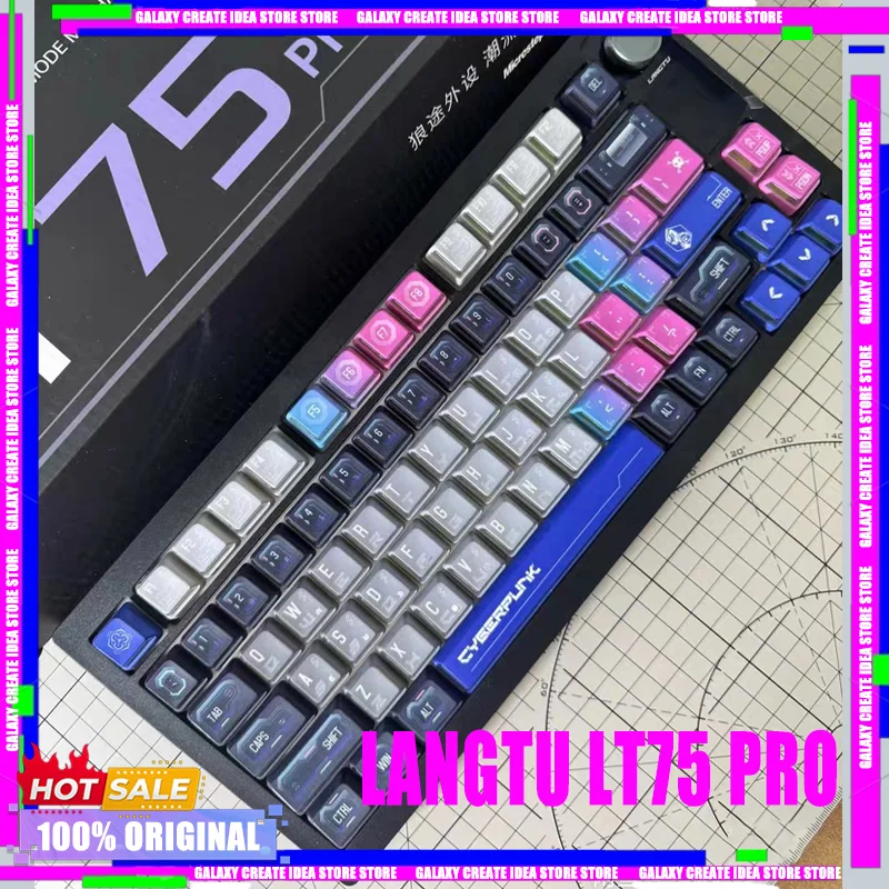 

Langtu Lt75 Pro Wireless Gaming Mechanical Keyboard Bluetooth 2.4G Wired RGB Hotswap Gamer Non-contact Keyboard With TFT Screen