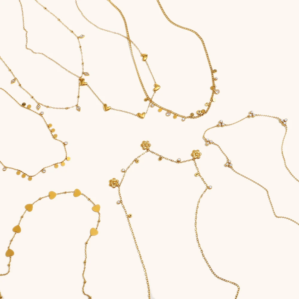 لا. Muses الزركون فراشة الحب زهرة حبة قلادة الفولاذ المقاوم للصدأ المرأة قلادة PVD مطلي متعدد نمط الأزياء والمجوهرات هدية #5