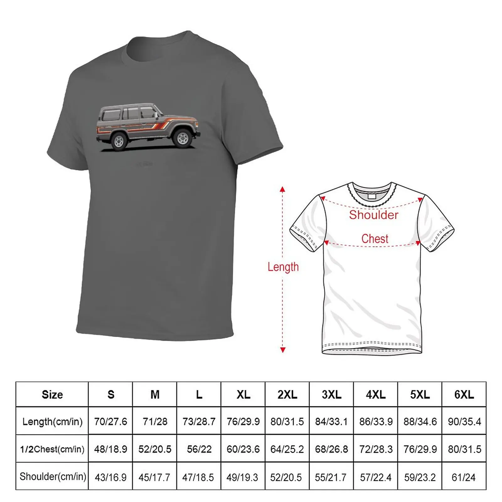 New Land Cruiser 60 Grey T-Shirt new edition t shirt summer tops funny t shirt plus size t shirts t shirts for men