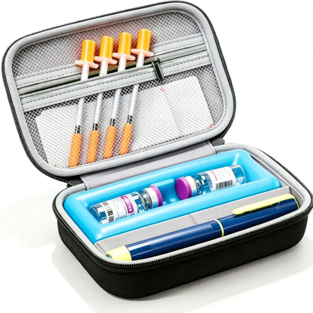 Portable Diabetes Organizer Case Travel Insulin Storage Pouch Cooling Bag Protective Carrier For Daily Use