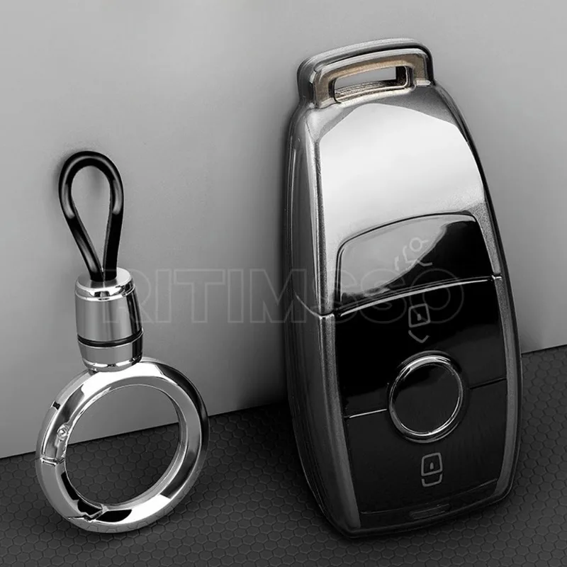 TPU 자동차 원격 키 케이스 커버 쉘, 메르세데스 벤츠 A C E S G 클래스 GLC CLE CLA W177 W205 W213 W222 X167 AMG 보호대 거치대