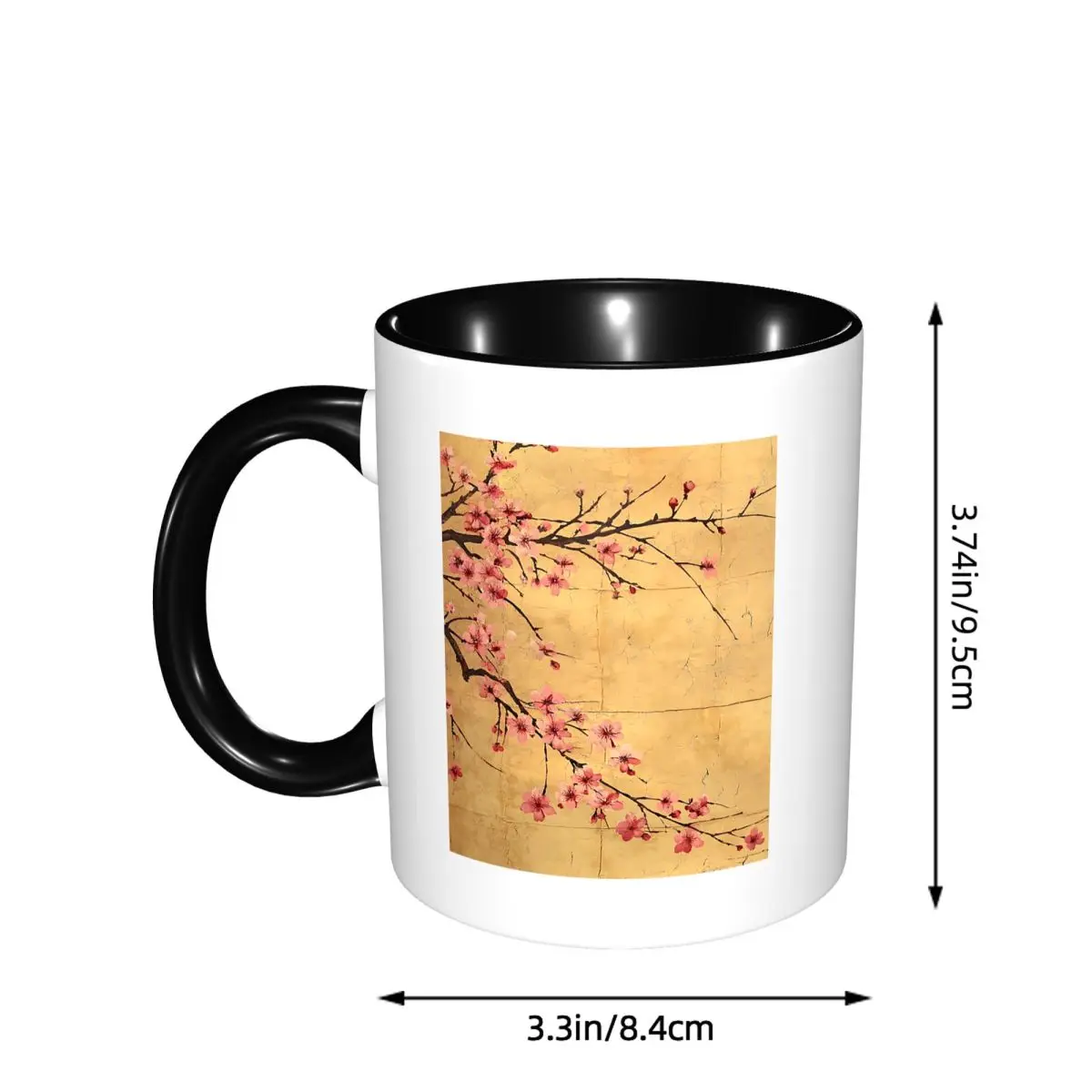 Sakura Cherry Blossom Japanese Flowers Mug Funny Ceramic Coffee Cups Tea Mugs Milk Cup Drinkware Gifts for Woman Man