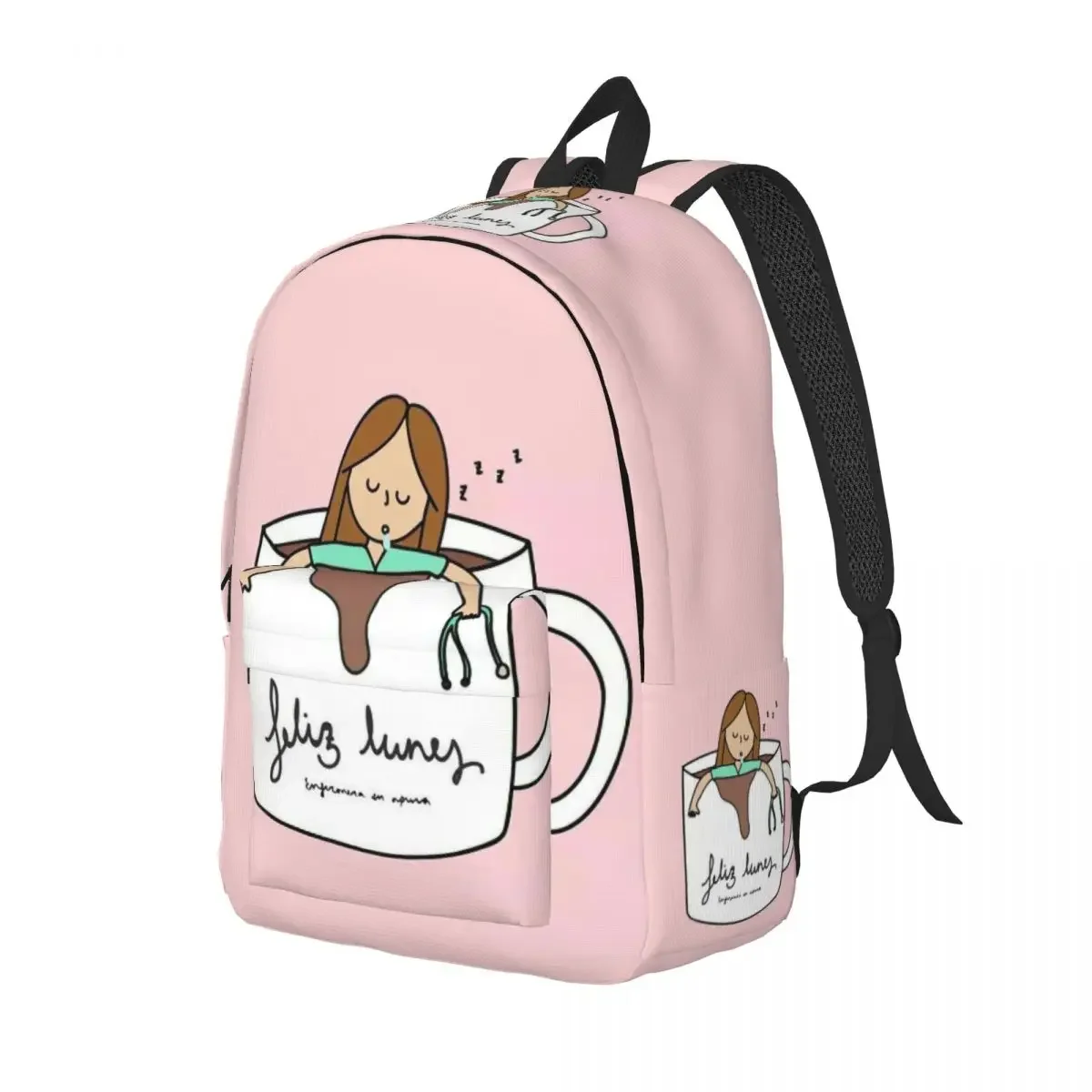 Enfermera En Apuros Backpack Elementary High College School Student Nurse Medicine Bookbag Teens Canvas Daypack Sports