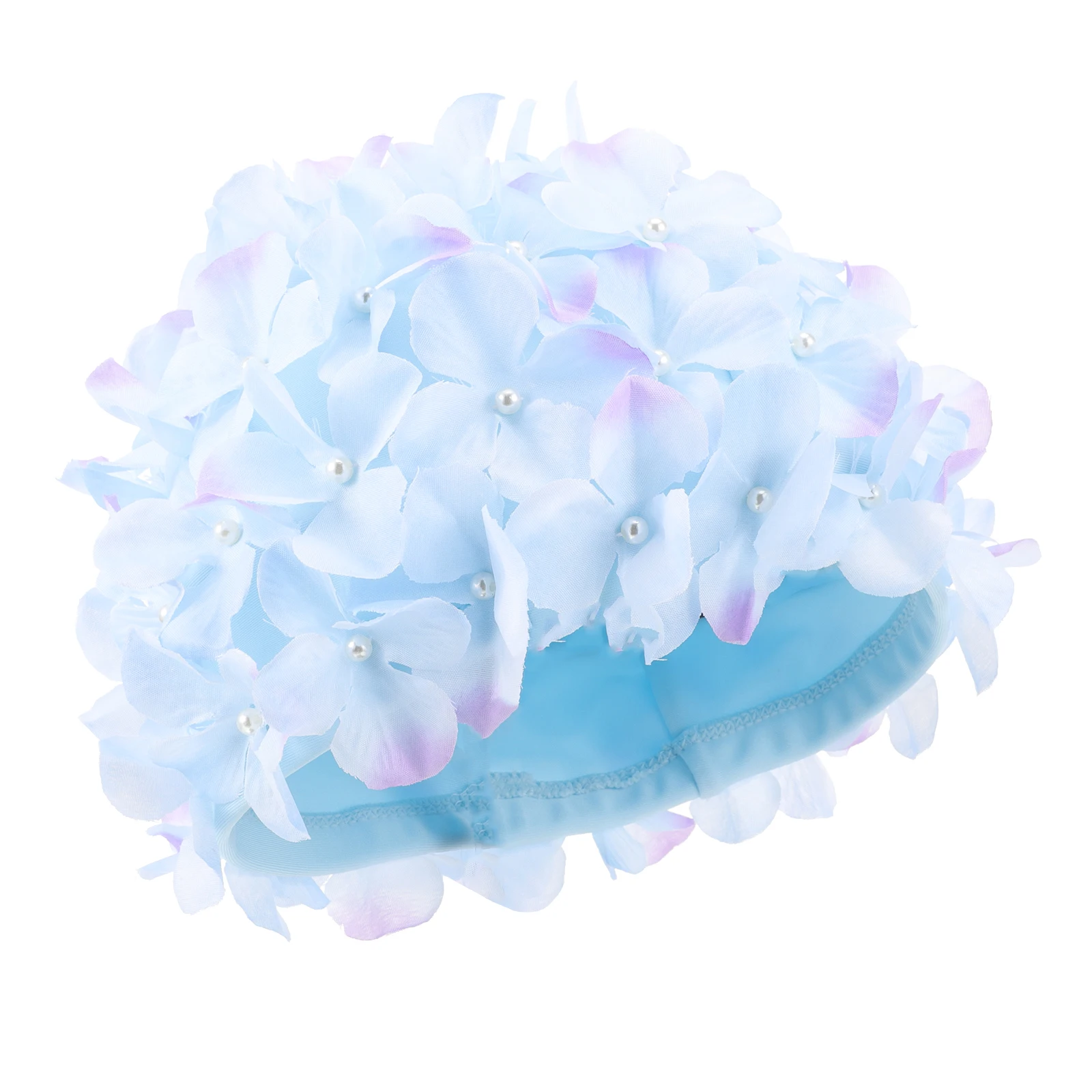 

Swim Caps Swimming Cap Adult Large Size Comfortable 3D Petal Sewing Spa Blue Summer Flower Swim Hats Wear Resistant