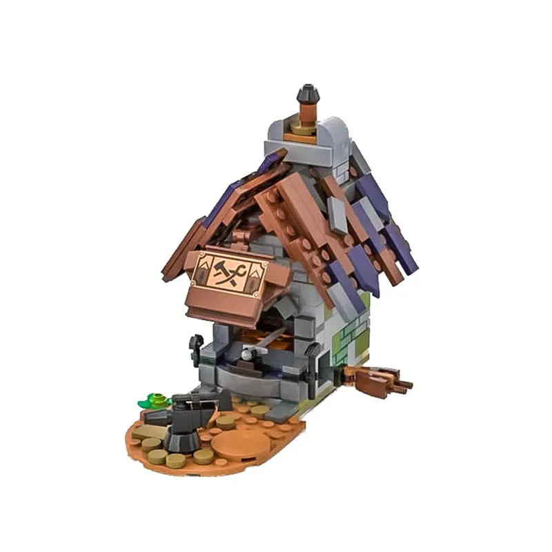 Blocs de construction d'entrepôt médiéval, forgeron/Distillerie de Rune/Architecture de boucher, briques créatives à monter soi-même, jouet pour enfants et adultes, cadeau