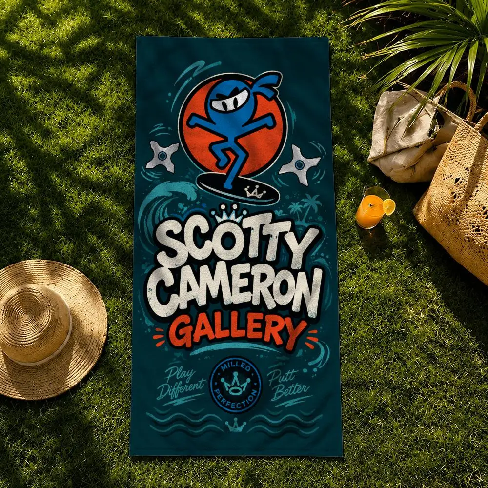 Marke Scotty Cameron Towel Handtuch, Strandtuch, schnell trocknendes, saugfähiges Badetuch zum Schwimmen, für Fitness, Camping, Outdoor-Aktivitäten – Detail 8