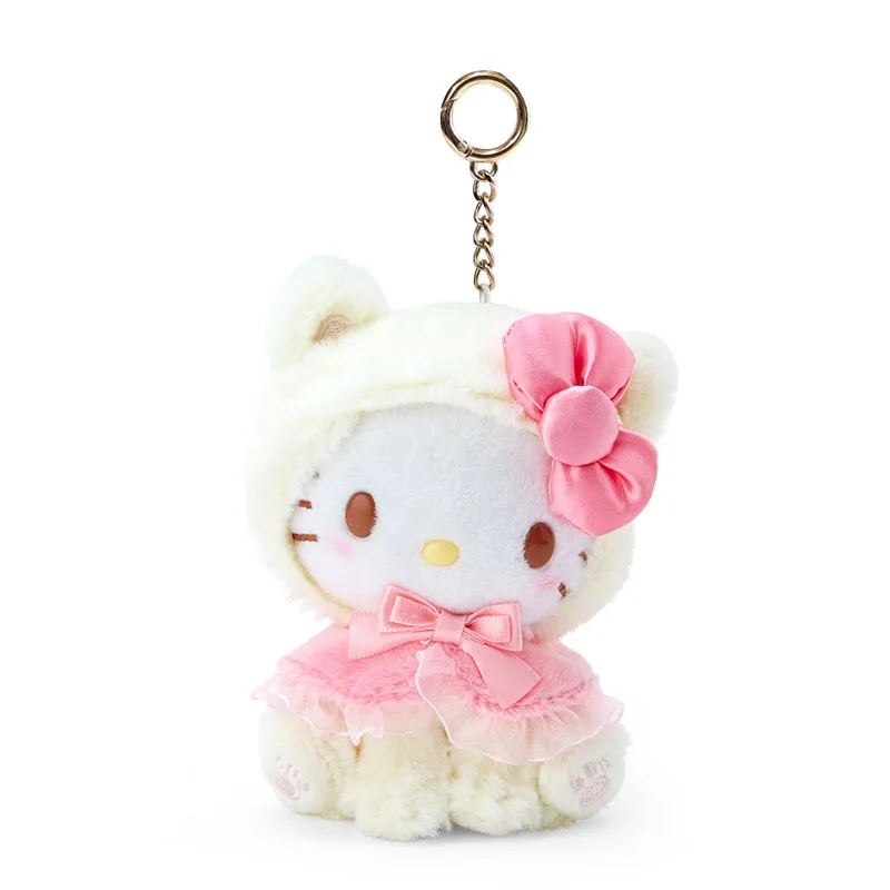 10Cm Cartoon Hello Kitty Cinnamoroll My Melody Kuromi Plush Keychain Kawaii Couple School Bag Pendant Pp Cotton Stuffed Doll