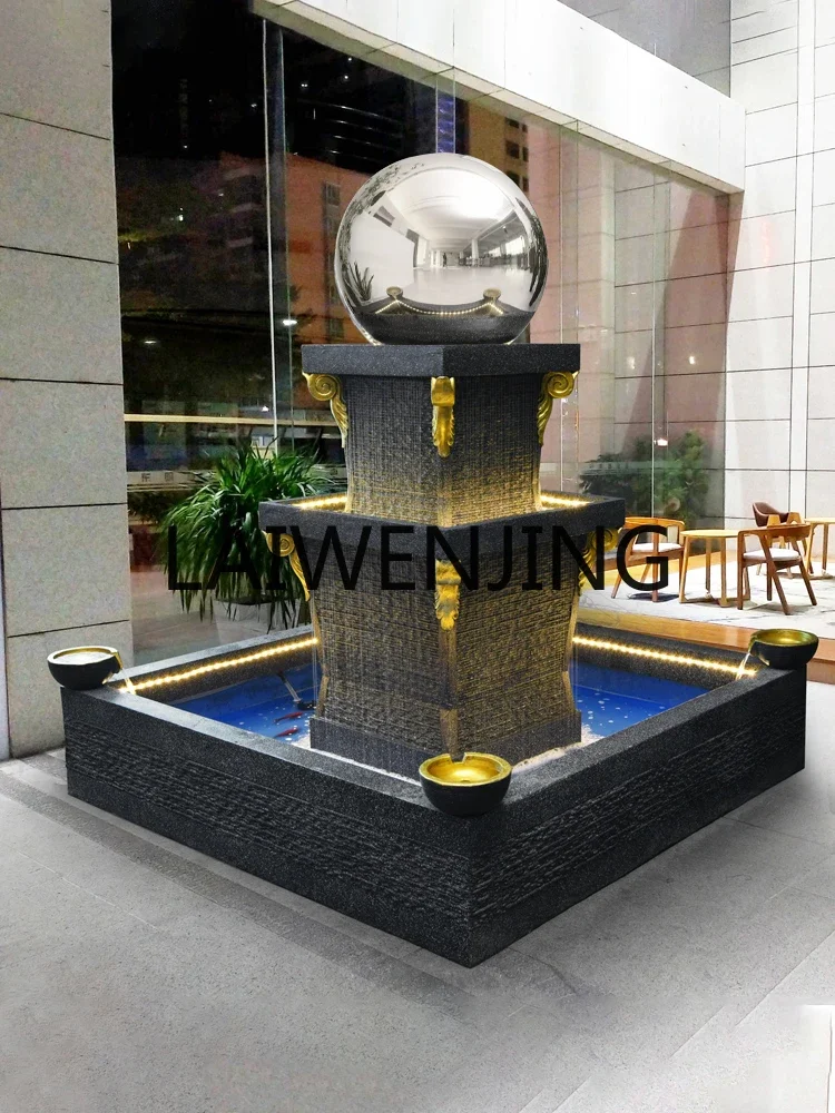 

Large ball rotating water ornament courtyard fish pond landscape decoration entrance transfer ball fountain