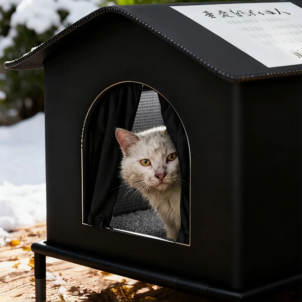 Cat House for Indoor and Outdoor CatsWaterproof Fully Insulated Shelter for Stray and Feral Cats Great for Cat Beds for Outdoor - view 6