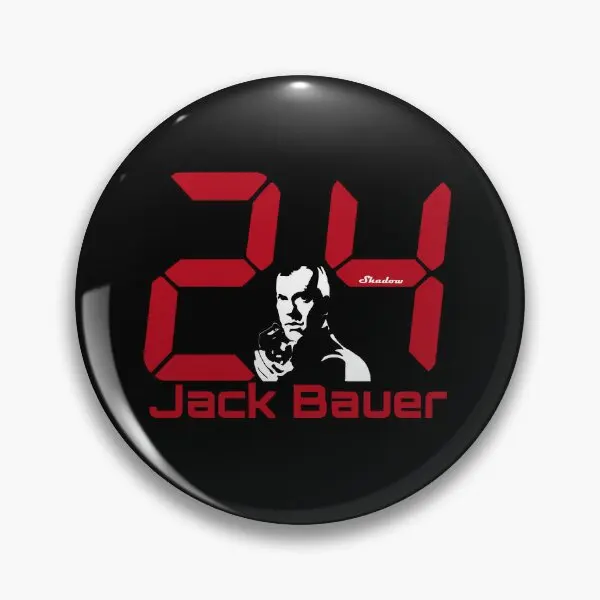 Jack Bauer 24  Soft Button Pin Brooch Jewelry Creative Collar Lover Hat Funny Cartoon Badge Cute Clothes Women Lapel Pin Metal