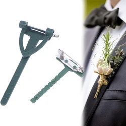 10Pcs DIY Art Plant Flower Brooch Holder Fixed Clip T Shape Triangle Pin Material Wedding Jewelry Making Supplies Accessories