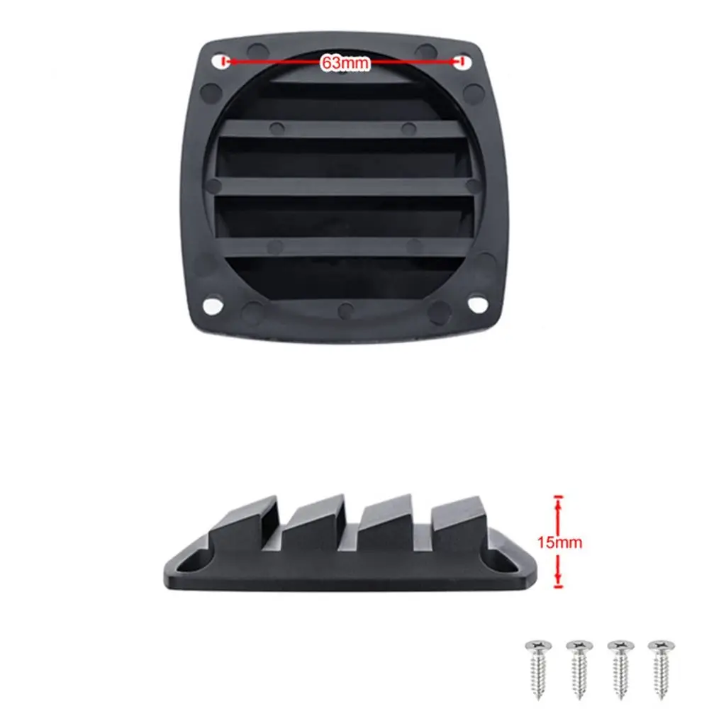 Nylon Marine Boat Air Vent Strong Wind Square Louvered Ventilator Grille Resistance Exhaust Fan Grill Ventilation Ducting Car