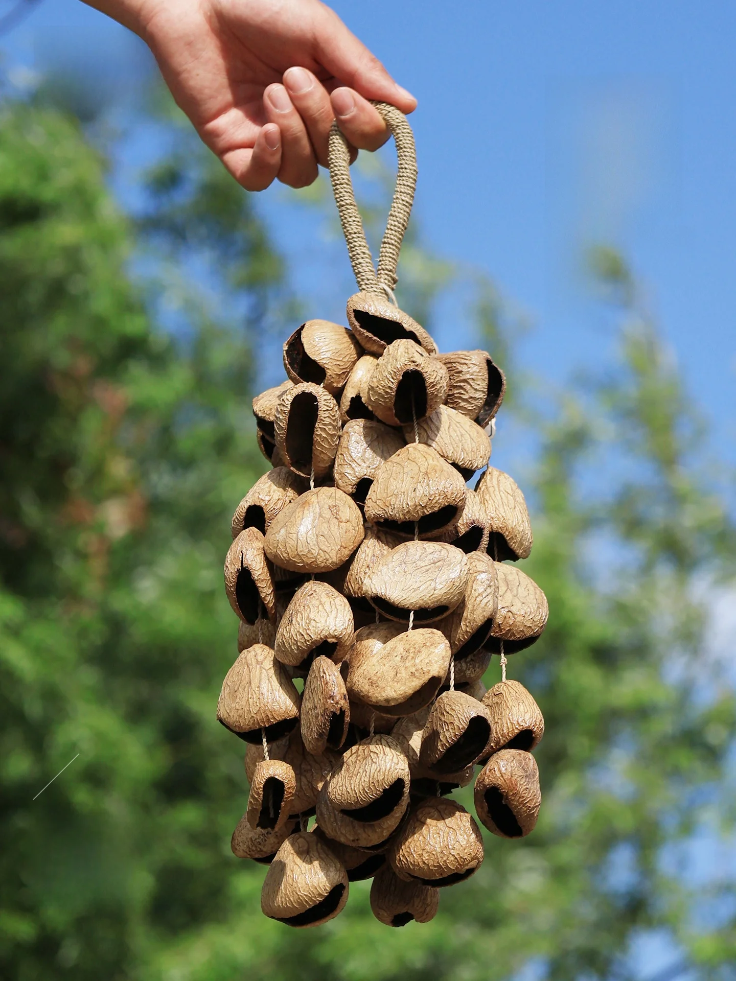 Natural Plant  Handmade Meditation Instrument Stress Relief Healing Music Wind Chimes Woodfish Daily Life Decoration Gifts