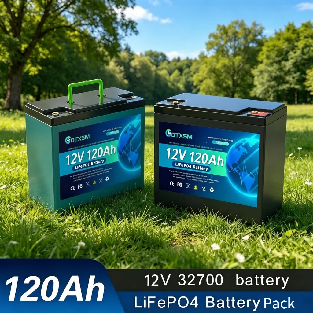 

NEW LiFePO4 12V 120AH battery has a built-in 100msrv rechargeable Ferrous lithium phosphate solar off-grid battery.