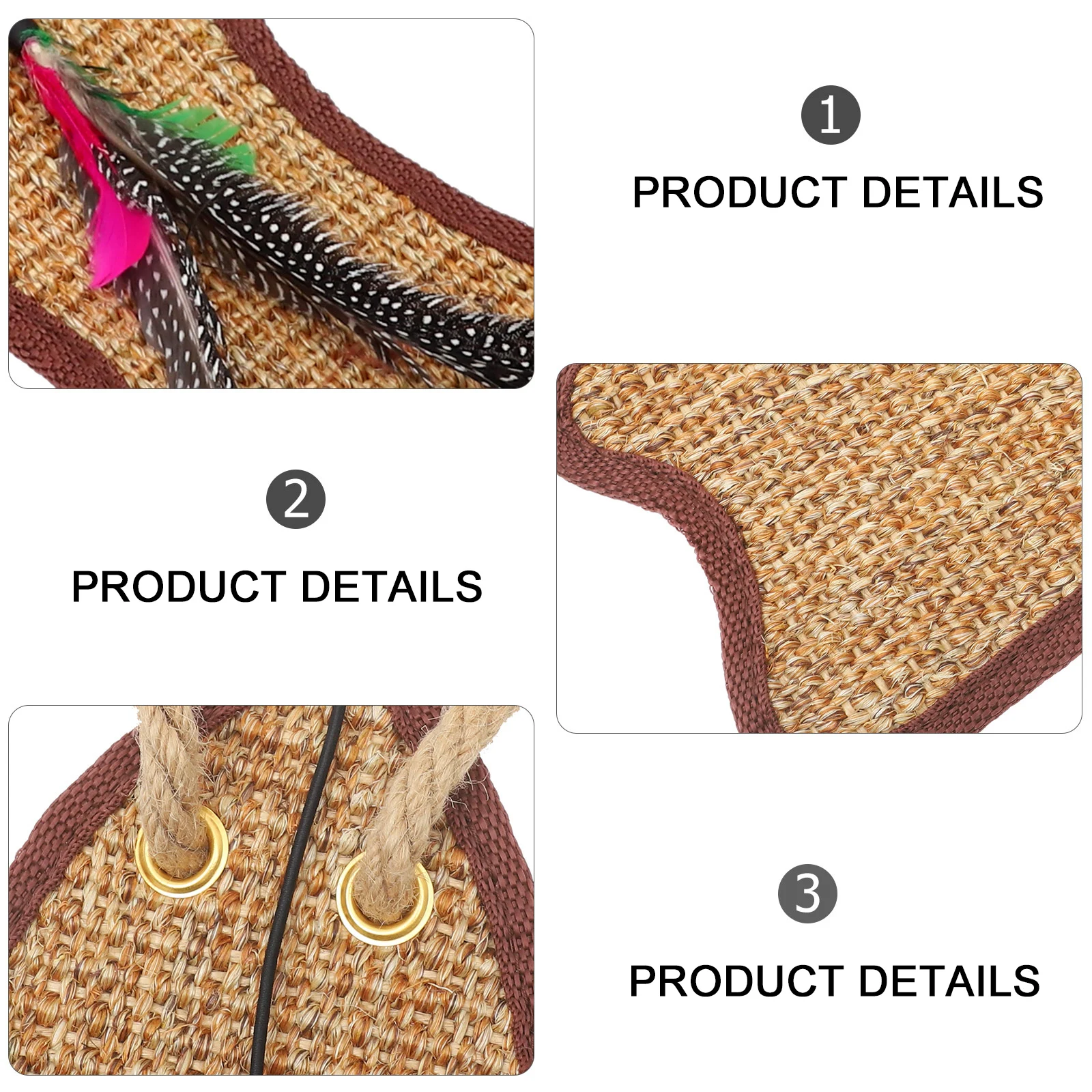 

Fish Shaped Sisal Cat Scratching Pad Natural Eco-Friendly Protective Mat Claw Sharpening Hanging Durable Pet Training Pad Random