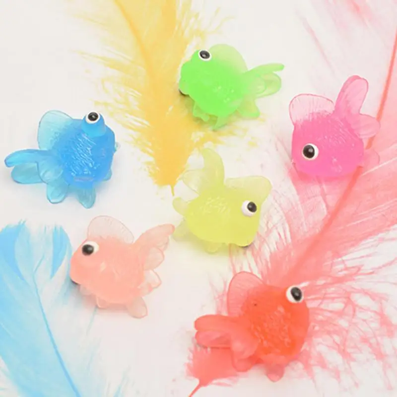 Artificial Goldfish Model Interactive Soft Tiny Fish Bulk Miniature Figurines Fishing Toys For Fish Tank Sketching Props Decors