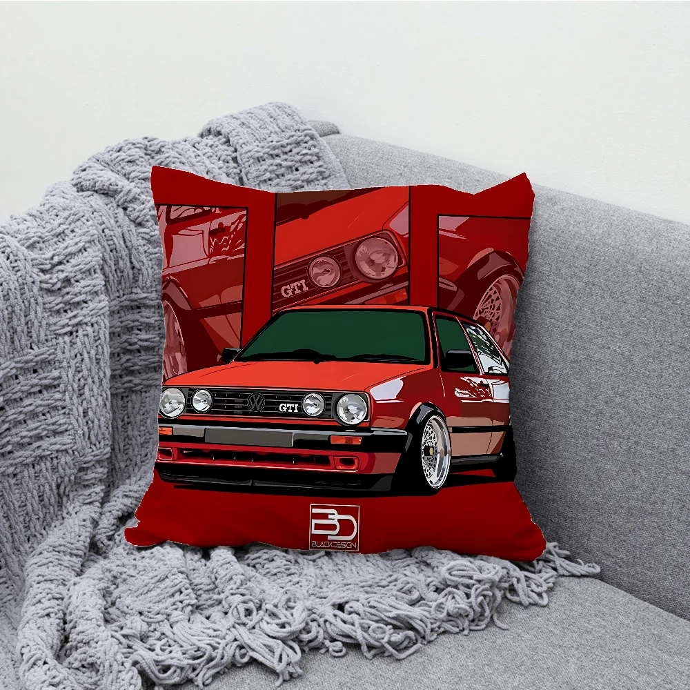 G-Golf G-GTI Car Pillow Case Soft Cushion Cases for Farmhouse Sofa Decor Home Decorations and Protector Pillow Case
