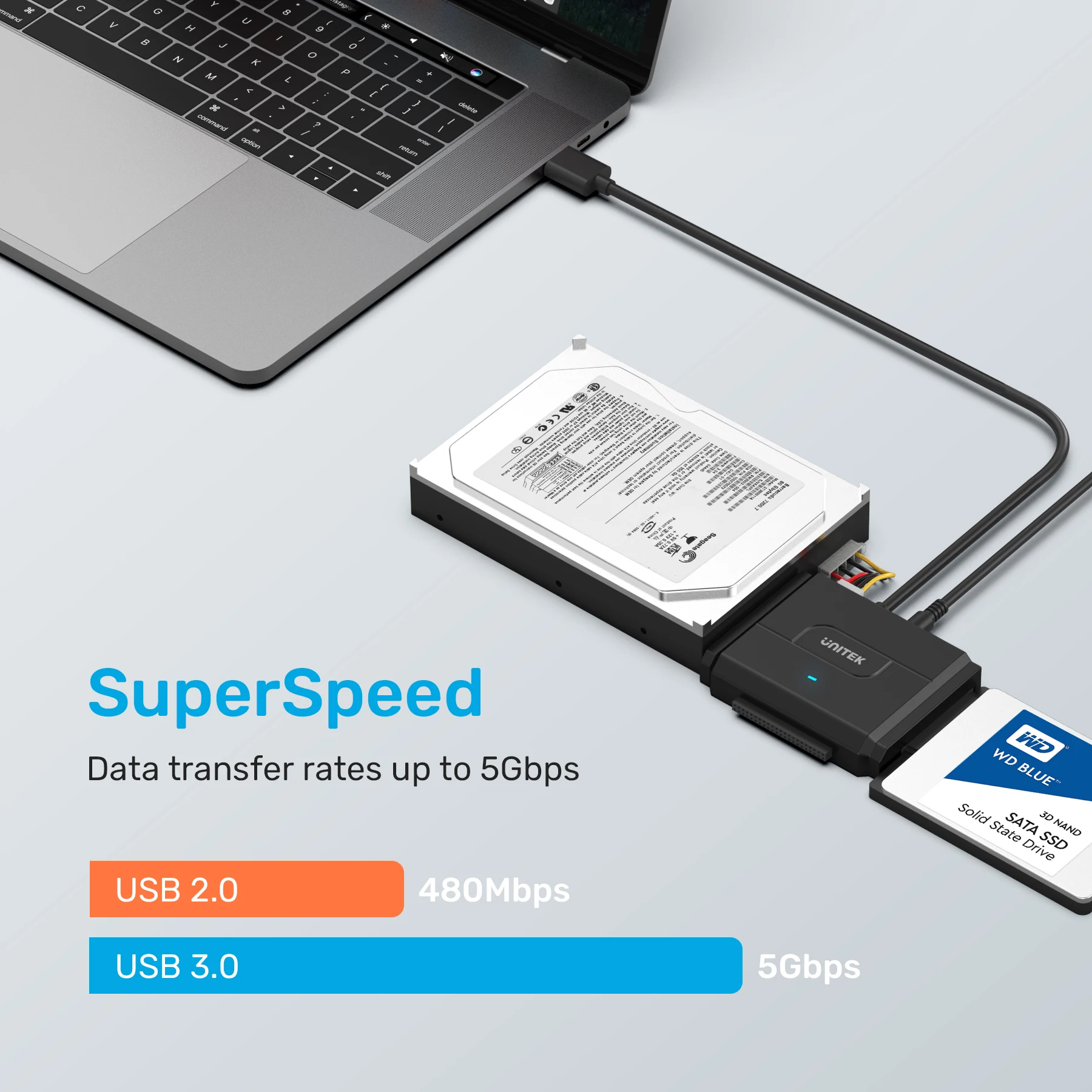 Unitek USB 3.0 do SATA dysk twardy IDE Adapter konwerter odzysku dla uniwersalnego 2.5 3.5 Cal zewnętrzny dysk twardy dysk twardy SSD