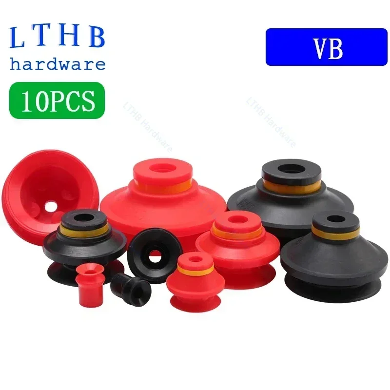 10 PCS Pneumatic Vacuum Suction Cups VB -10 20 Red Silicone Industrial Vacuum Chuck Manipulator Accessories VMECA Series Sucker