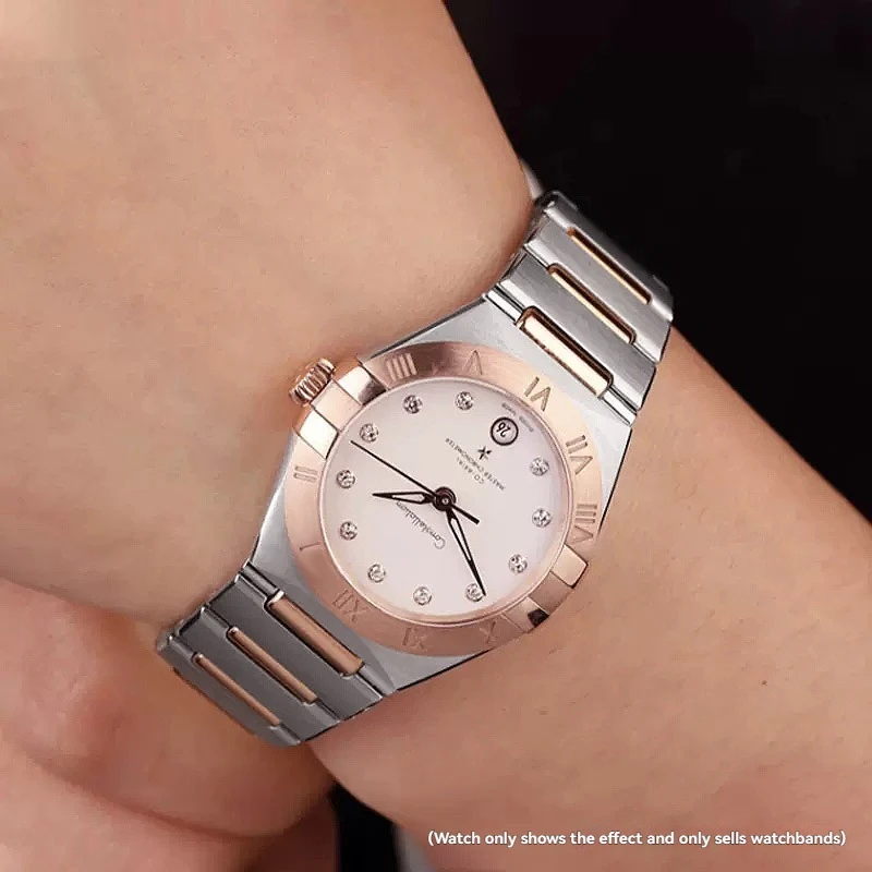 لساعة أوميغا كوكبة 131 مانهاتن الصلب البديلة للرجال - متوافقة مع ملحقات سوار سلسلة أوميغا 131