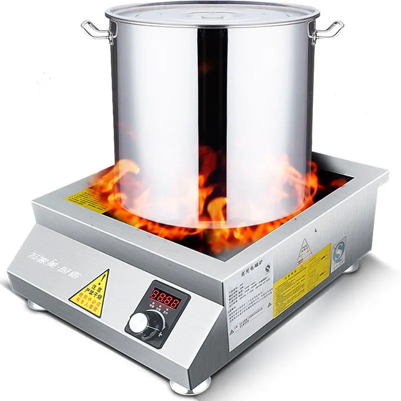 طباخ التعريفي التجاري 6kw شقة عالية الطاقة حساء المعكرونة المسلوقة آلة الطبخ مقصف طباخ كهربائي صناعي