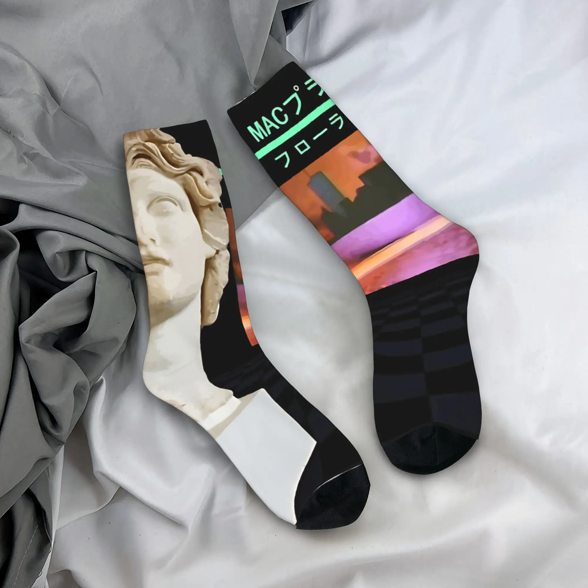 

Frutiger Aero World Vaporwave Socks Custom Stockings Anti Sweat Unisex Men Socks Quality Autumn Korean Cycling Socks