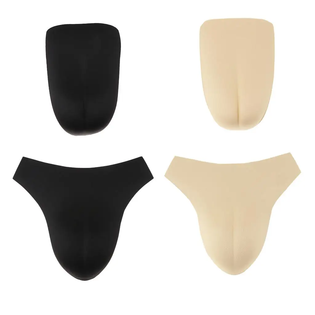 Mens Crossdresser biancheria intima finta Panty Shaping rimovibile all'interno Pad