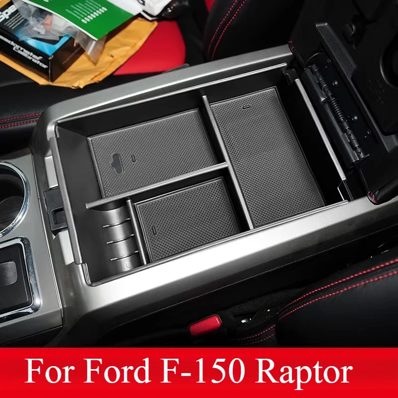 For Ford F-150 Raptor 2011-2024 Central Control Armrest Box Storage Box Storage Box Interior Modification Parts Automobiles