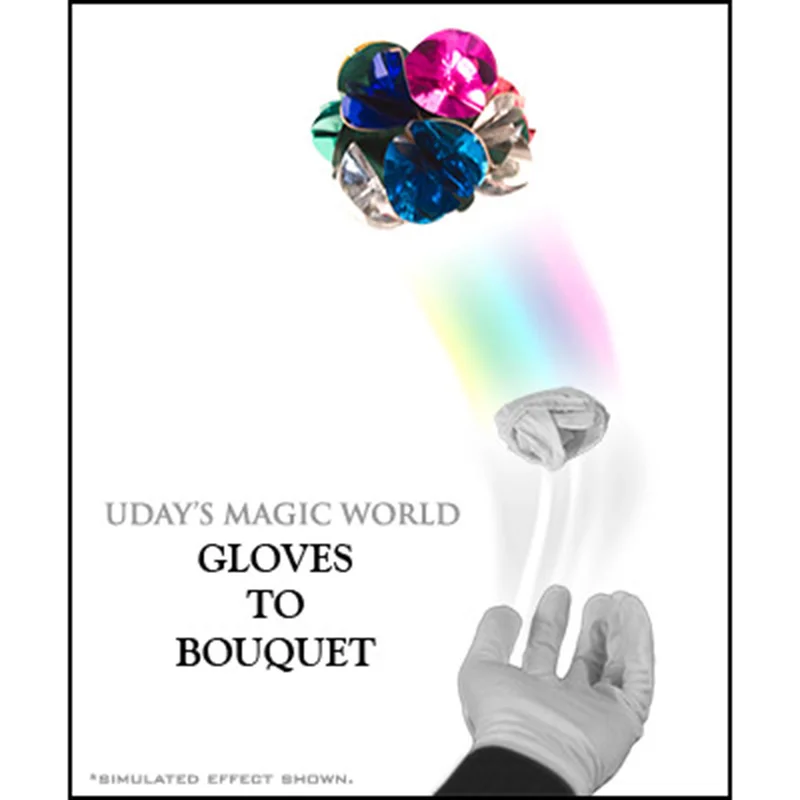 Gloves to Bouquet Magic Tricks Spring bouquet Appearing Magie Flower Stage Illusion Accessories Gimmick Props Magician Comedy