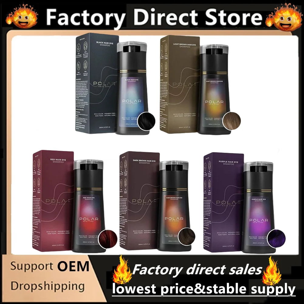 3 in 1 Instant Hair Dye Shampoo Hair Dye Coloring Shampoo Nourish Long Lasting Color Dye For Women &Men Gray Hair Coverage