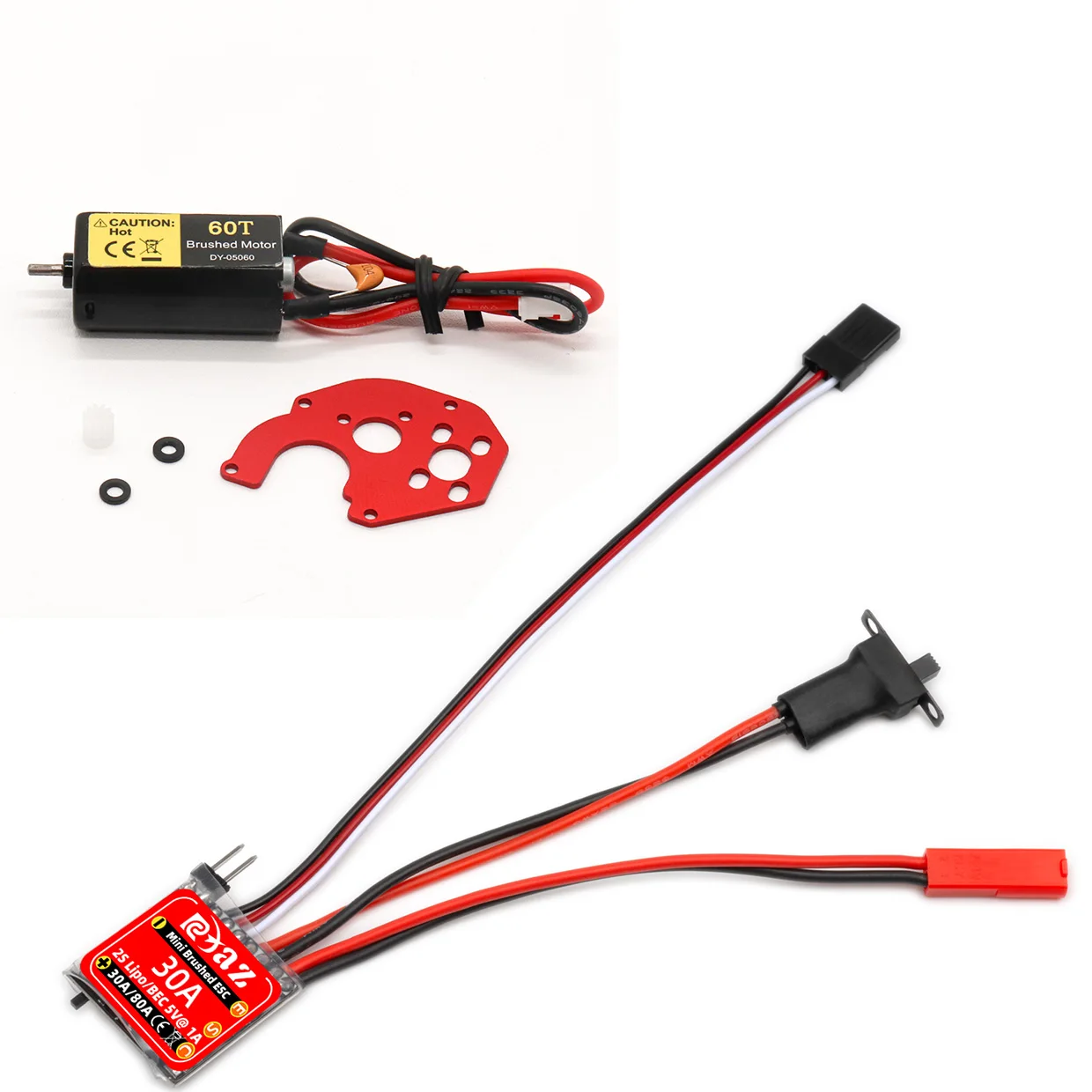 RCXAZ RC ESC Mini 30A gebürstete ESC-Kombination mit 030 050 Bürstenmotor für 1/18 1/24RC Hill Climber Axial SCX24 FCx24 Upgrade-Teile – Detail 19