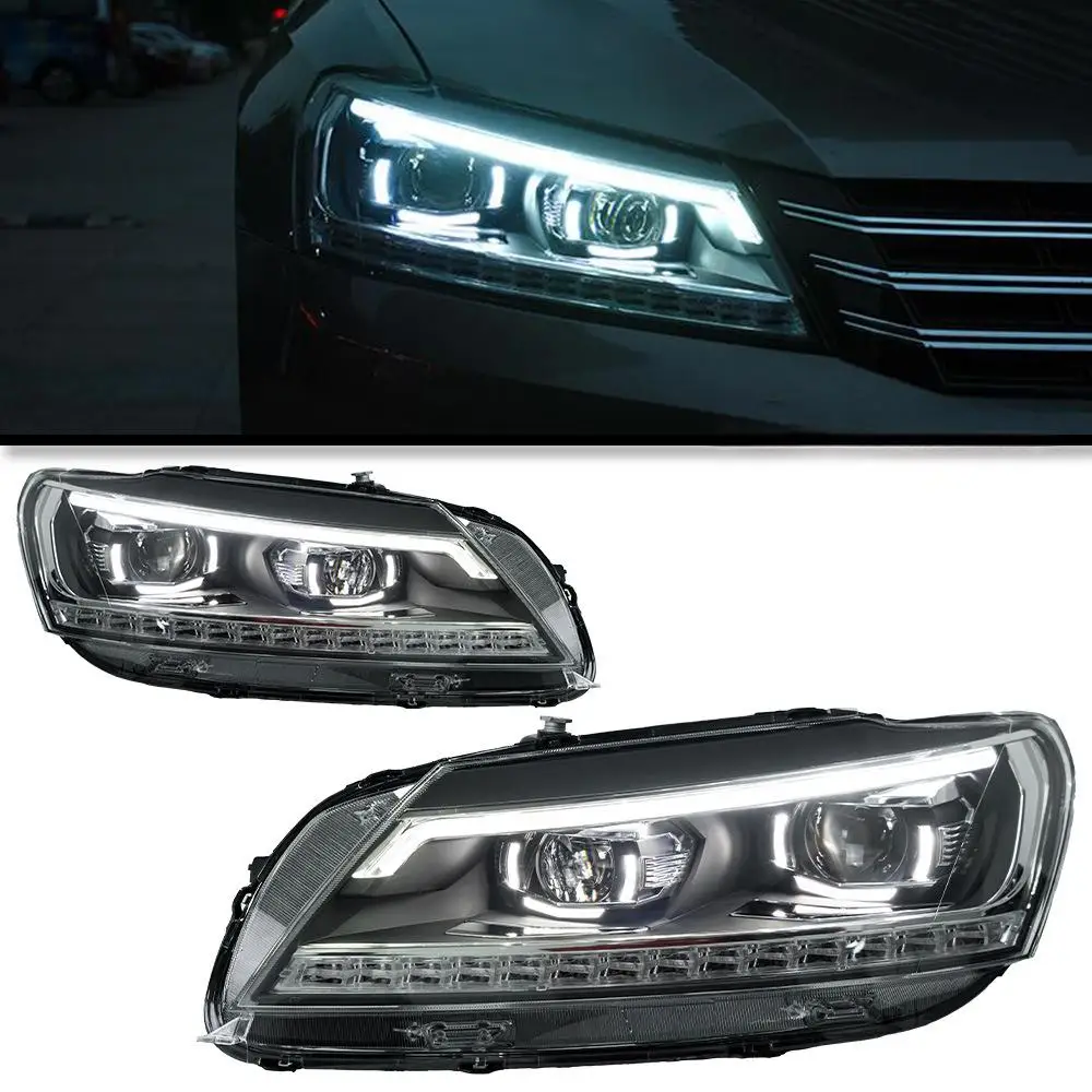 

Автомобильные фары для Passat B7: Светодиодные проекционные линзы, 2013-2018, версия для США, передние ДХО, автоаксессуары