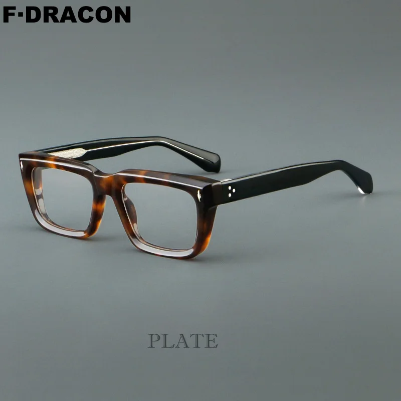 Sheet metal Eyeglass Frame Retro Square Men's And Women's Eyeglass Frame Fashionable Optical Prescription Eyeglass Frame A8607