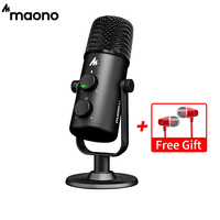 MAONO USB Microphone, Podcast 192KHZ/24Bit Plug & Play PC Computer Condenser Cardioid Metal Mic Kit with Professional Sound