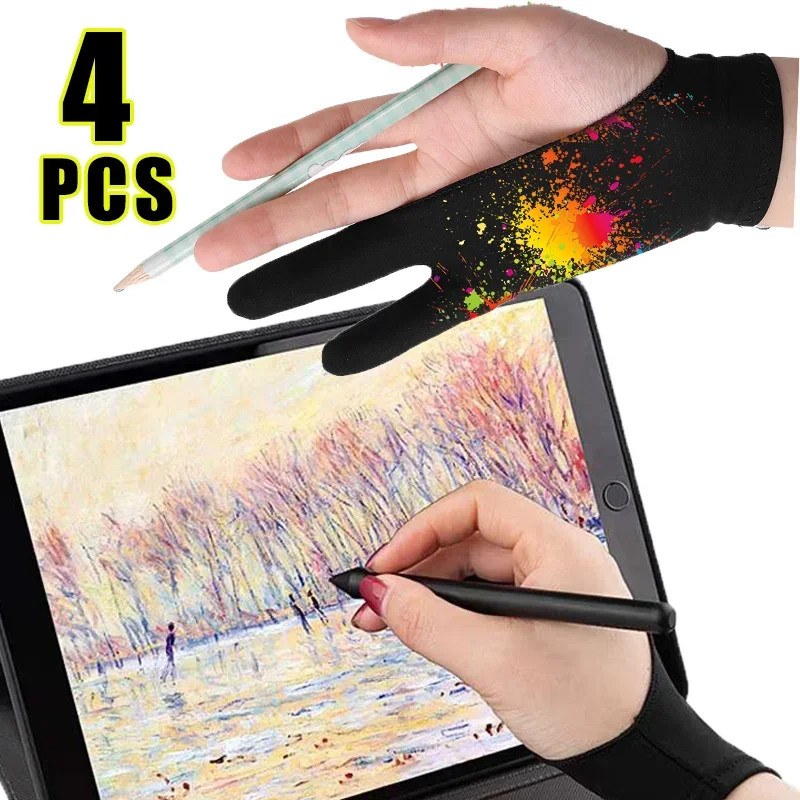 Anti Accidental Contact Gloves Palm Rejection Tablet Drawing Gloves for Tablet Smudge Guard Painting Gloves  Accessories