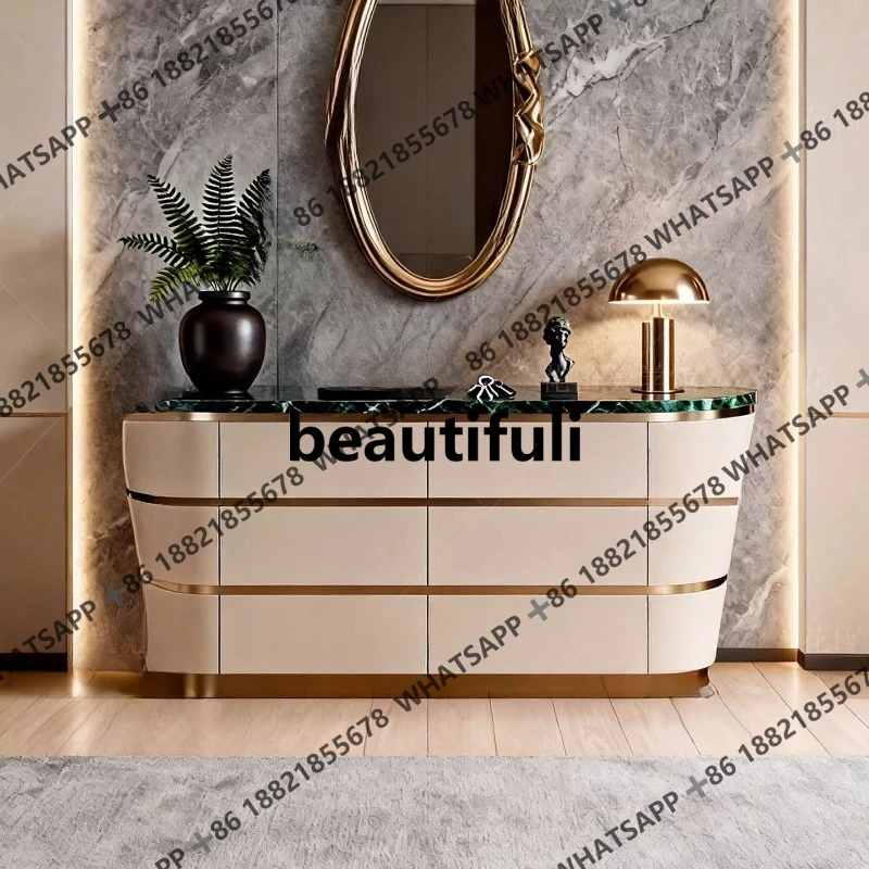 

Итальянский шкаф на веранде, гостиная, современное украшение края столовой, ящик для хранения, комод из натурального мрамора