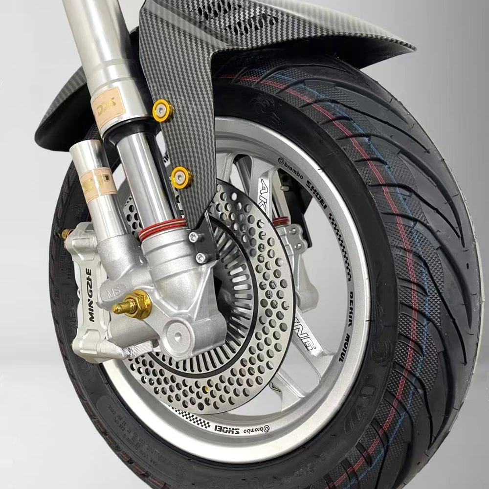 E-scooter 12Inch Front Wheel Hub Assembly With Tire & 46 Core Inverted Shock Disc Brake Kit For Ninebot N/M/E/Nz/Mz NIU N1S/NXT
