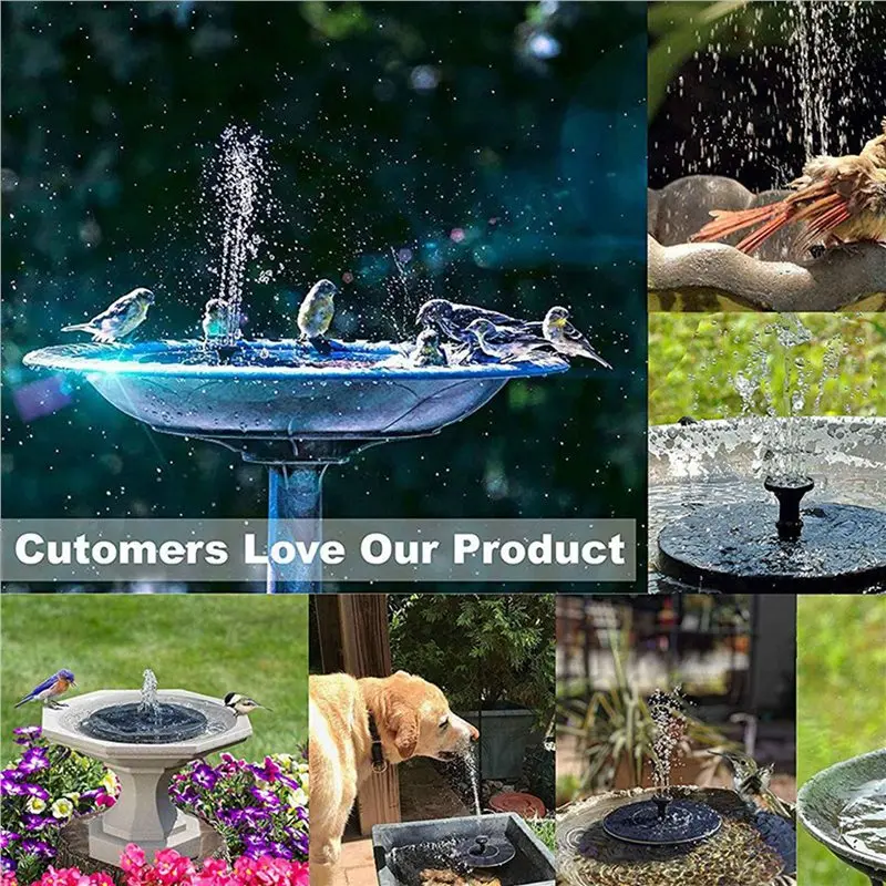 ABKP-3X 6W Solar Fountain Pump For Water Feature With Cord,Solar Bird Bath Fountain ,Solar Powered Water Fountain