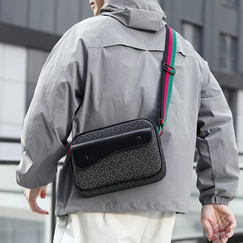 New Men's Shoulder Bag Fashion Trend Crossbody Bag Business Casual Horizontal Style Young Men's Bag Small Backpack