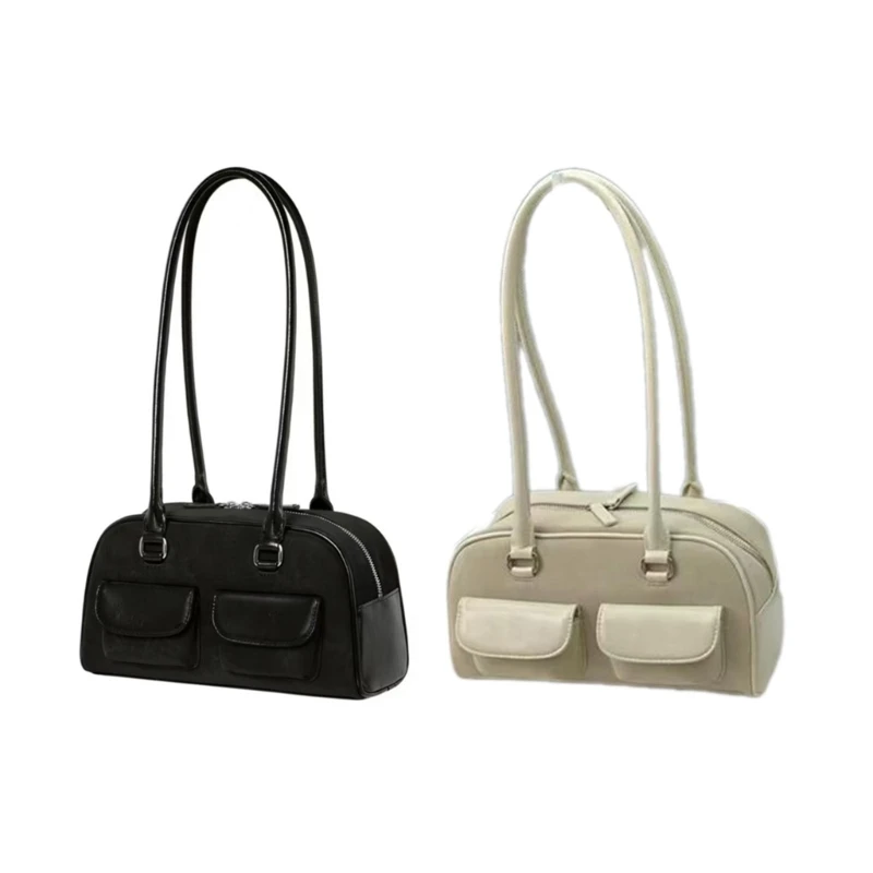 Durable PU Leather Shoulder Bag with Underarm Bags Vintage Handbag Great for Sports Lovers
