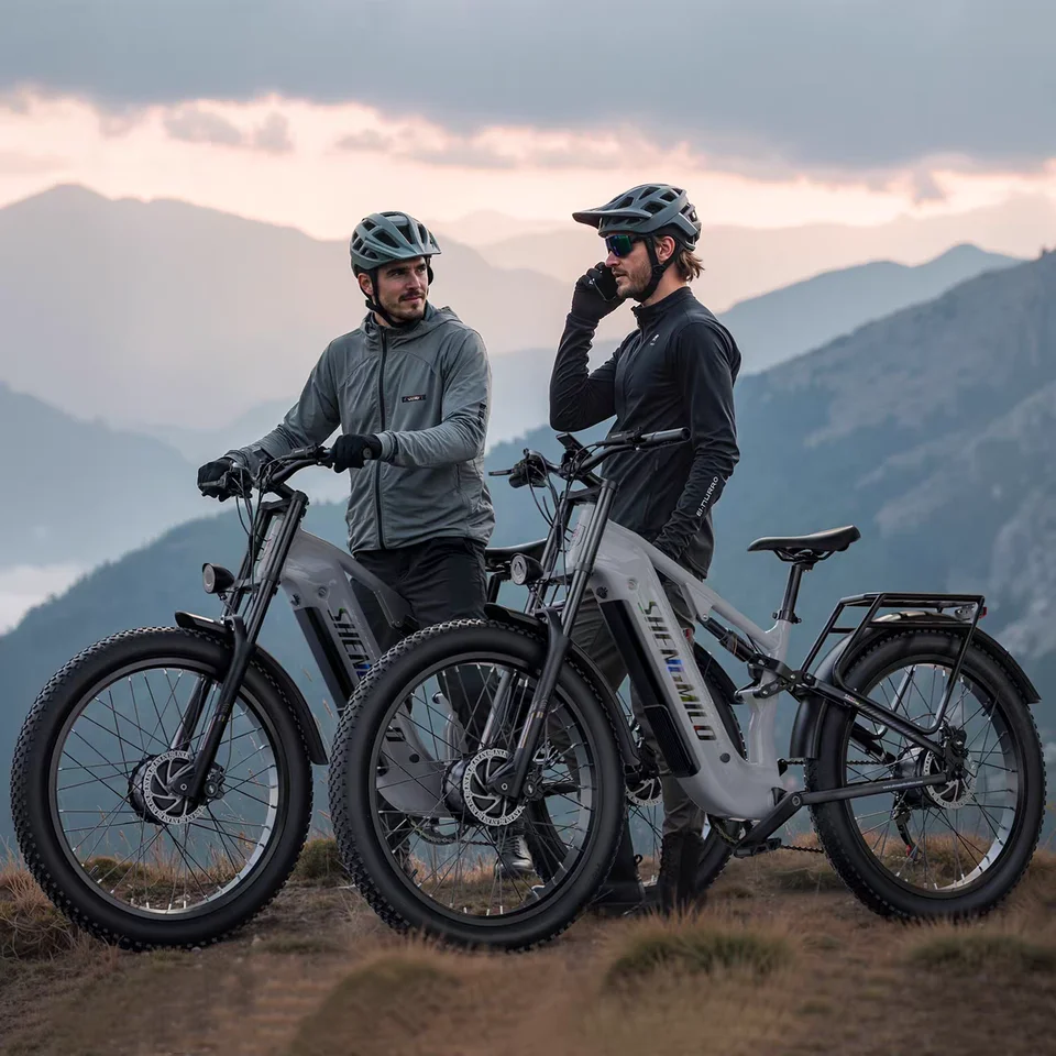 Electric bicycle Dual motor 2000W 48V 25AH Lithium battery hydraulic brake E-bike 26 inch fat tires off-road Electric bike image 4