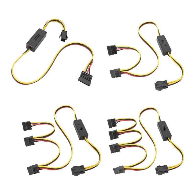 

CPU 4pin to Power Cable High Speed Transfer To Hard Power Cable 1 to 3 4 Extension Cable 18AWG