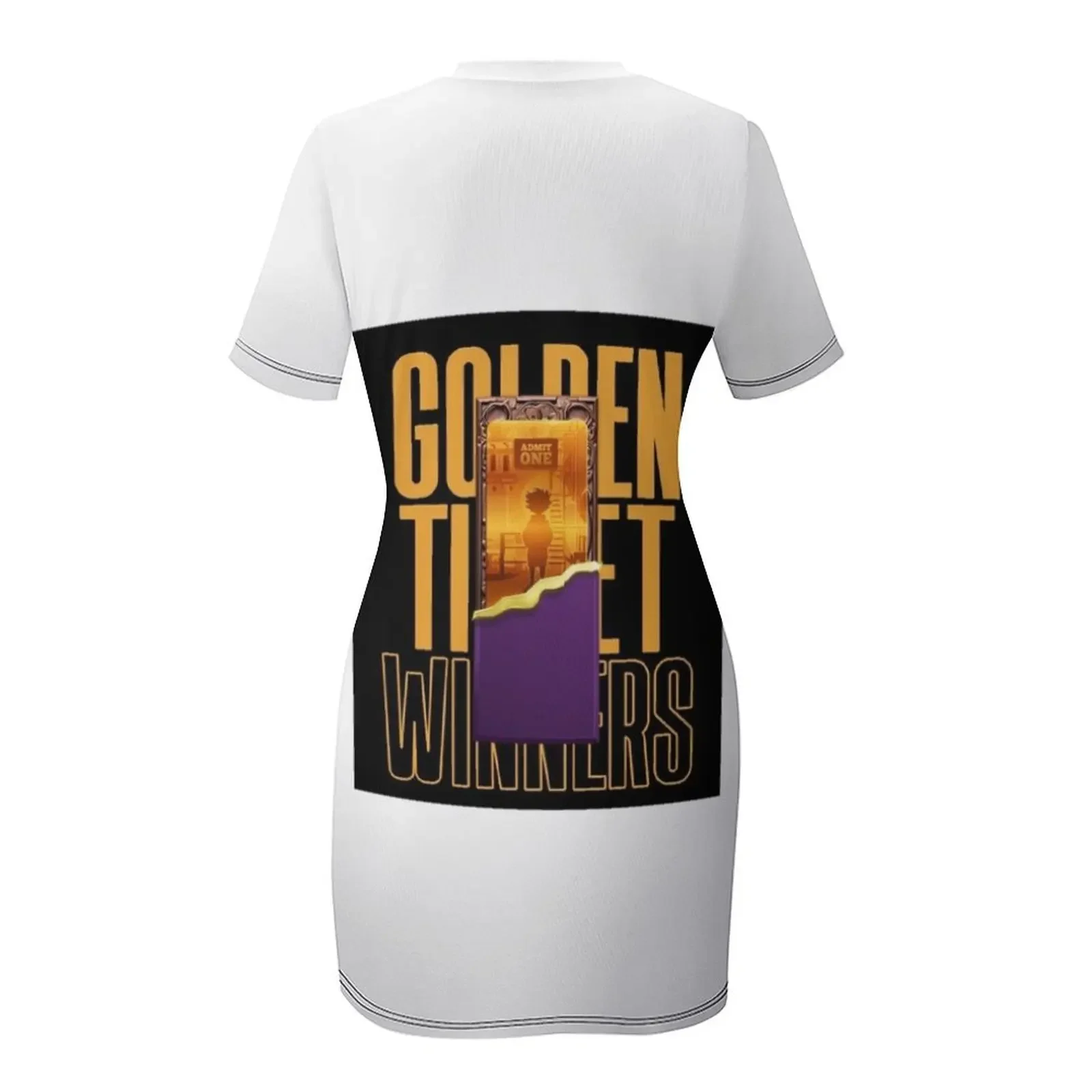 Golden Ticket Short-Sleeved Dress elegant women's dresses for wedding dresses for womens evening dress woman view 5