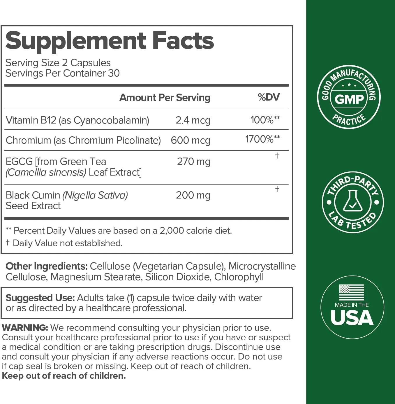 Metabolism Support - Supports Metabolism and Natural Energy and Suppresses Appetite
