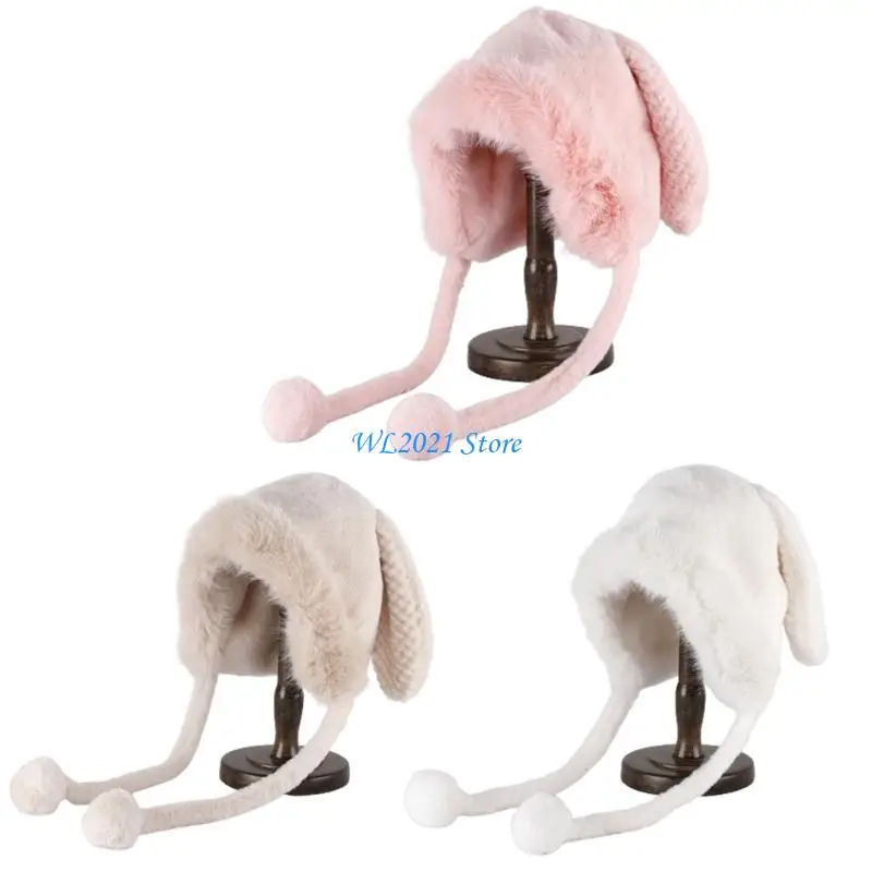 

G5GC Soft Warm Hat Beanie Hat Ear Muff Cap Sports Headwear Women Accessory