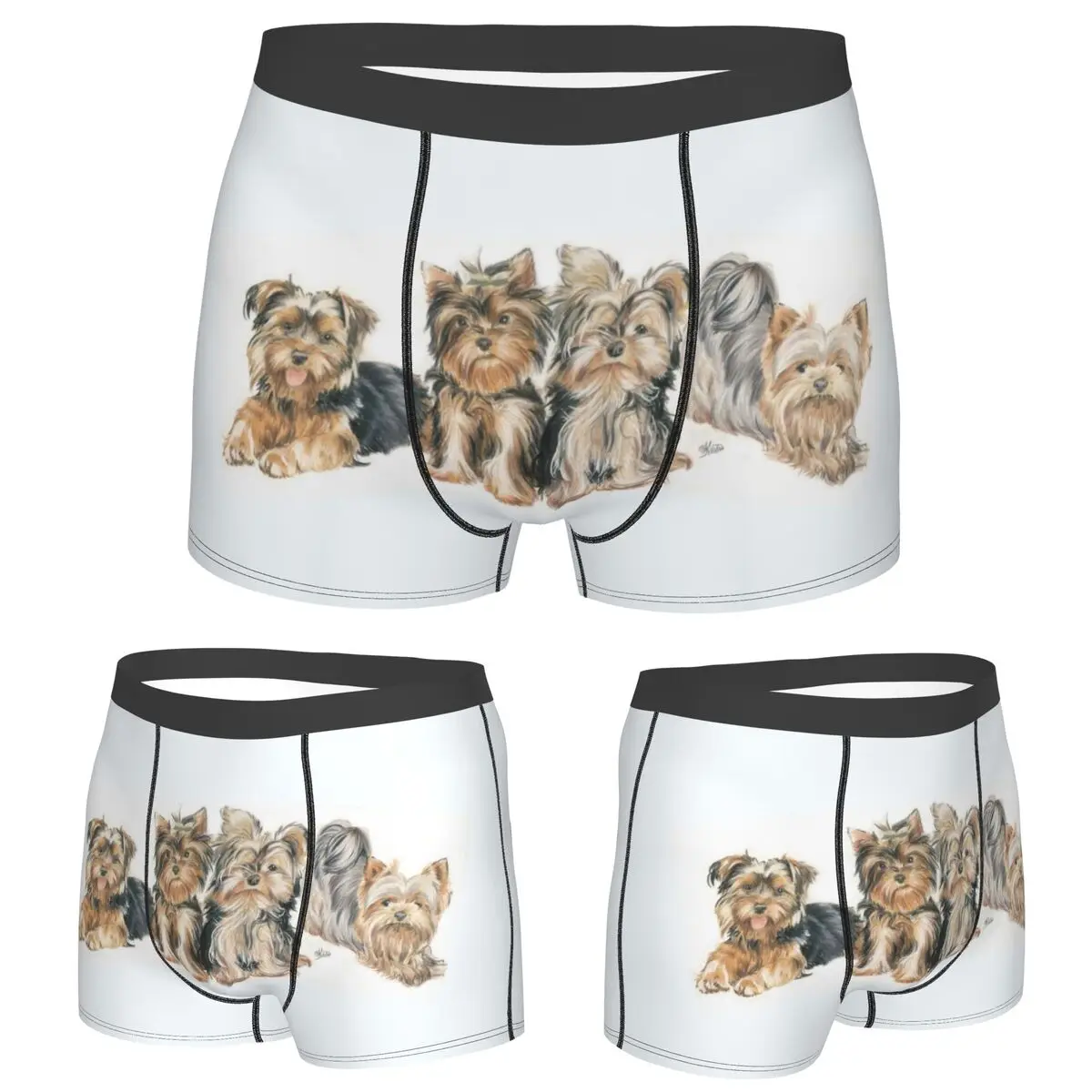

Boxer Underpants Shorts Yorkshire Terrier Puppies Panties Men Comfortable Underwear for Homme Man Boyfriend Gifts