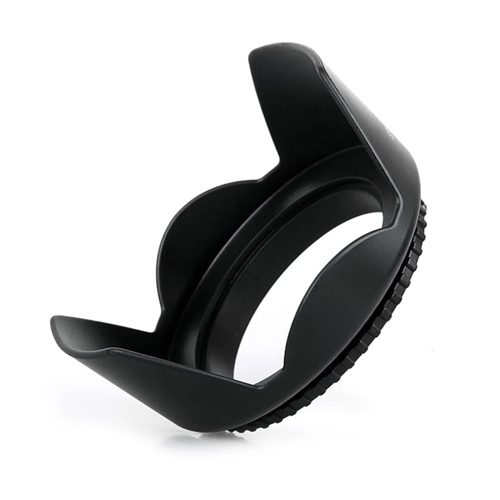 

55Mm Lens Hood For Dslr Camera Universal Anti-Glare Protection Screw Mount Compatible With Canon Olympus